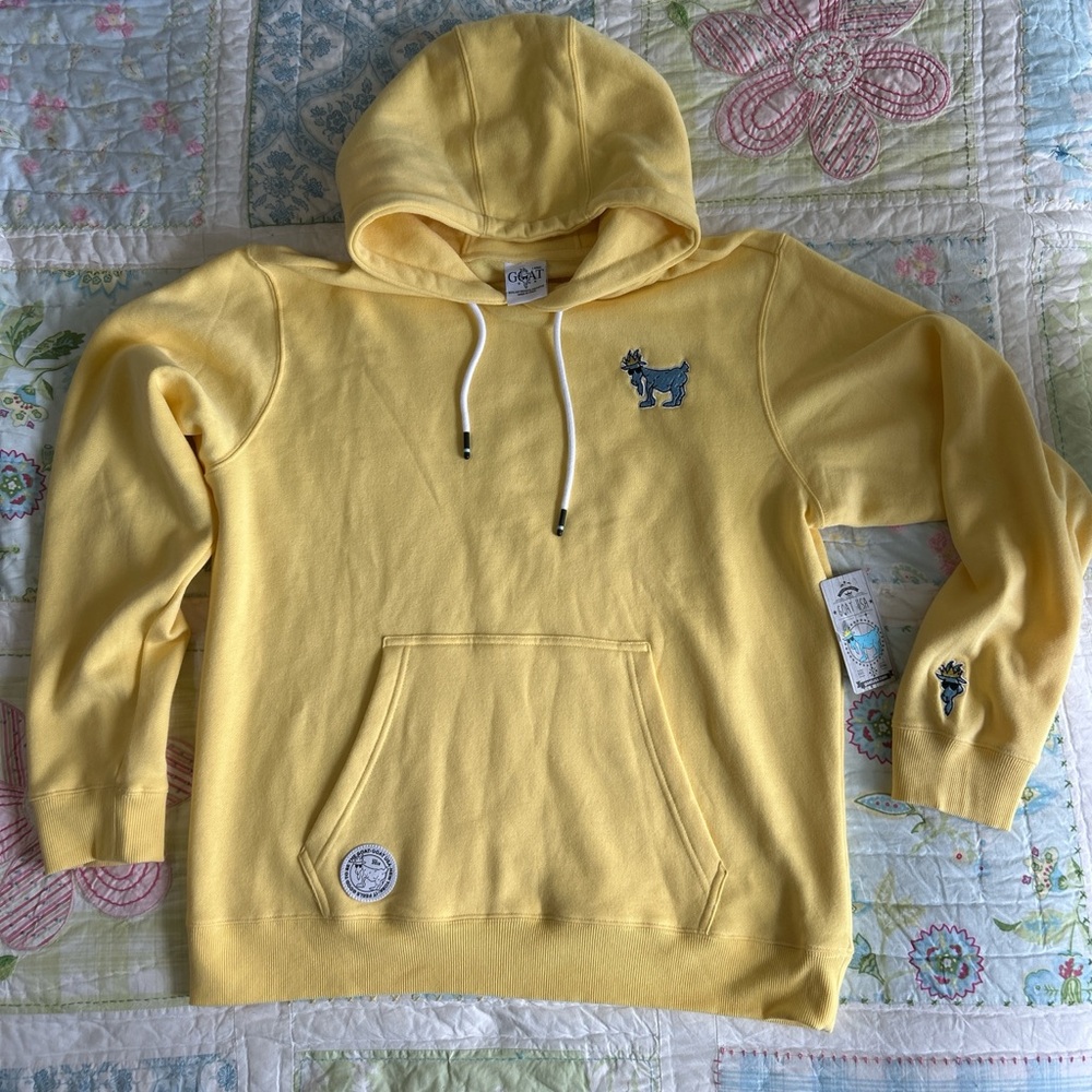 GOAT USA Yellow Hoodie with Embroidery